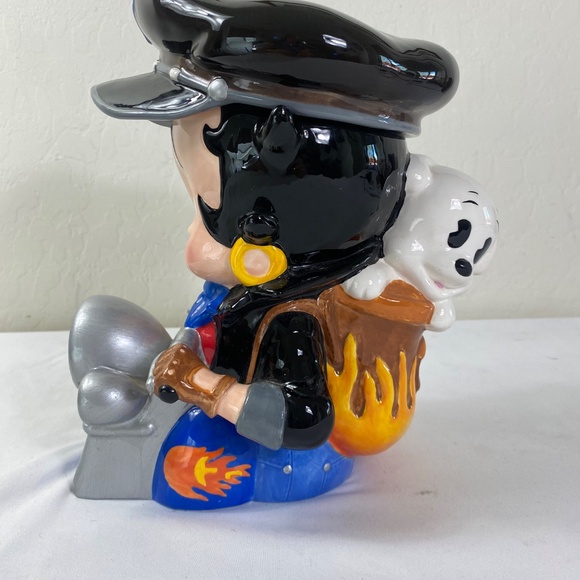 Biker Betty Boop handmade 2000 ceramic cookie jar - Picture 3 of 7